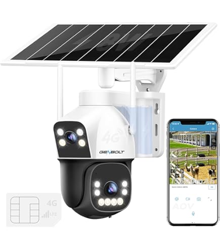 Amazon.co.jp: GENBOLT 防犯カメラ 屋外 ソーラー 電池式 ワイヤレス